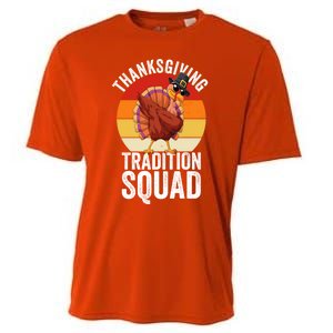 Cute Thanksgiving Tradition Squad Turkey Autumn Fall Gift Cooling Performance Crew T-Shirt