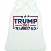 Cool Trump Take America Back 2024 Ceramic Bell Ornament