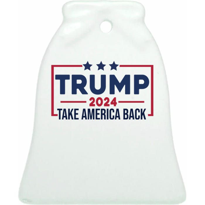 Cool Trump Take America Back 2024 Ceramic Bell Ornament