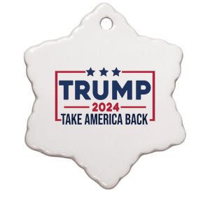 Cool Trump Take America Back 2024 Ceramic Star Ornament