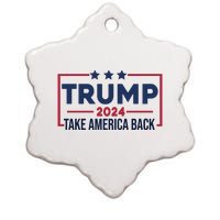 Cool Trump Take America Back 2024 Ceramic Star Ornament