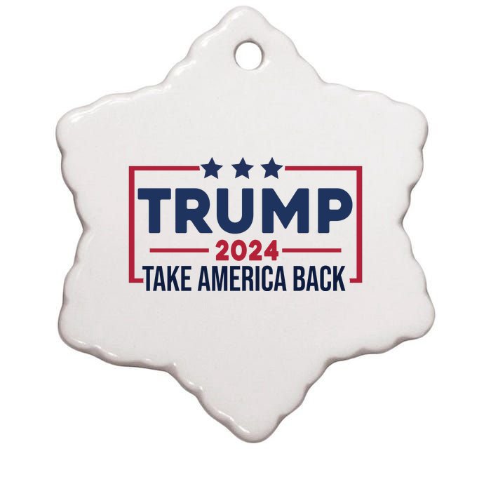 Cool Trump Take America Back 2024 Ceramic Star Ornament