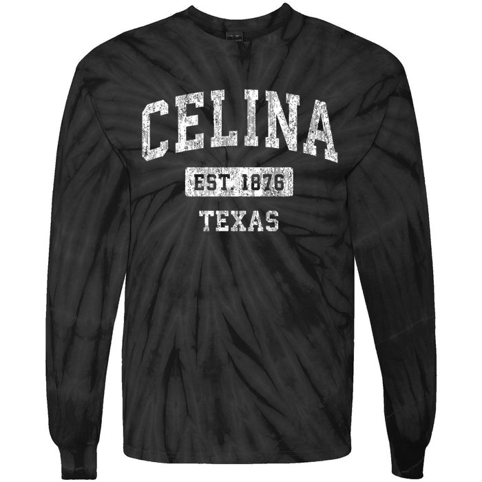 Celina Texas Tx Vintage Sports Established Tie-Dye Long Sleeve Shirt