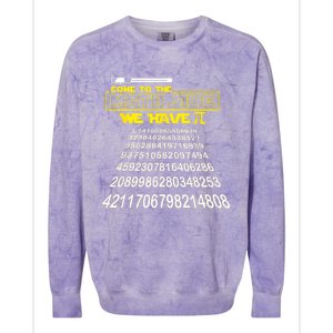 Come To The Math Side We Have Pi Math Gift Pi Day Teacher Colorblast Crewneck Sweatshirt