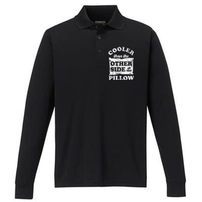 Cooler Than The Other Side Of The Pillow Performance Long Sleeve Polo