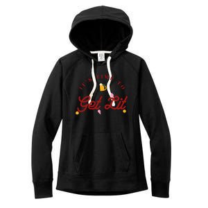 Christmas Time To Get Lit Xmas Party Beer Alcohol Holiday Gift Women's Fleece Hoodie