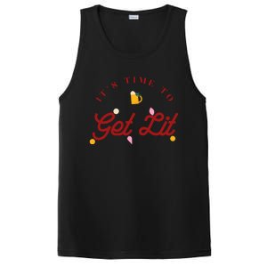 Christmas Time To Get Lit Xmas Party Beer Alcohol Holiday Gift PosiCharge Competitor Tank