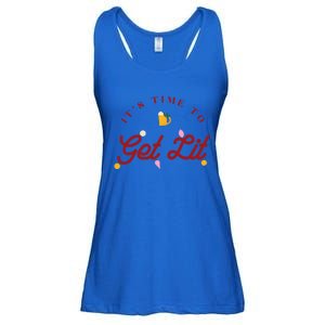 Christmas Time To Get Lit Xmas Party Beer Alcohol Holiday Gift Ladies Essential Flowy Tank