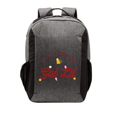 Christmas Time To Get Lit Xmas Party Beer Alcohol Holiday Gift Vector Backpack