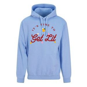 Christmas Time To Get Lit Xmas Party Beer Alcohol Holiday Gift Unisex Surf Hoodie