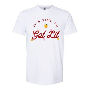 Christmas Time To Get Lit Xmas Party Beer Alcohol Holiday Gift Softstyle CVC T-Shirt