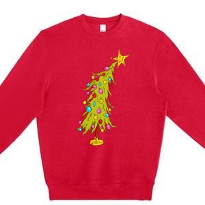 Christmas Tree Trendy Christmas Tree Premium Crewneck Sweatshirt