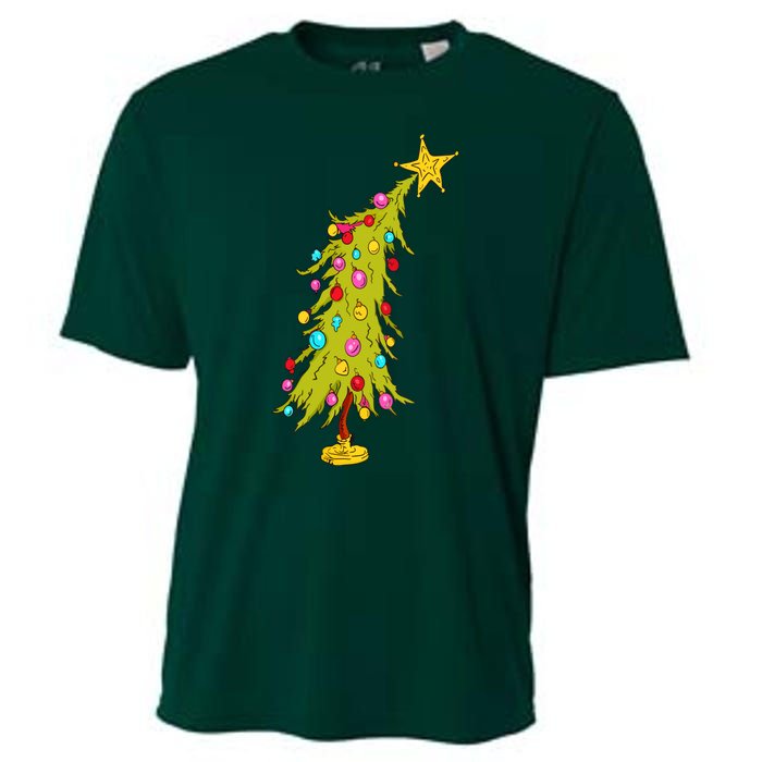 Christmas Tree Trendy Christmas Tree Cooling Performance Crew T-Shirt