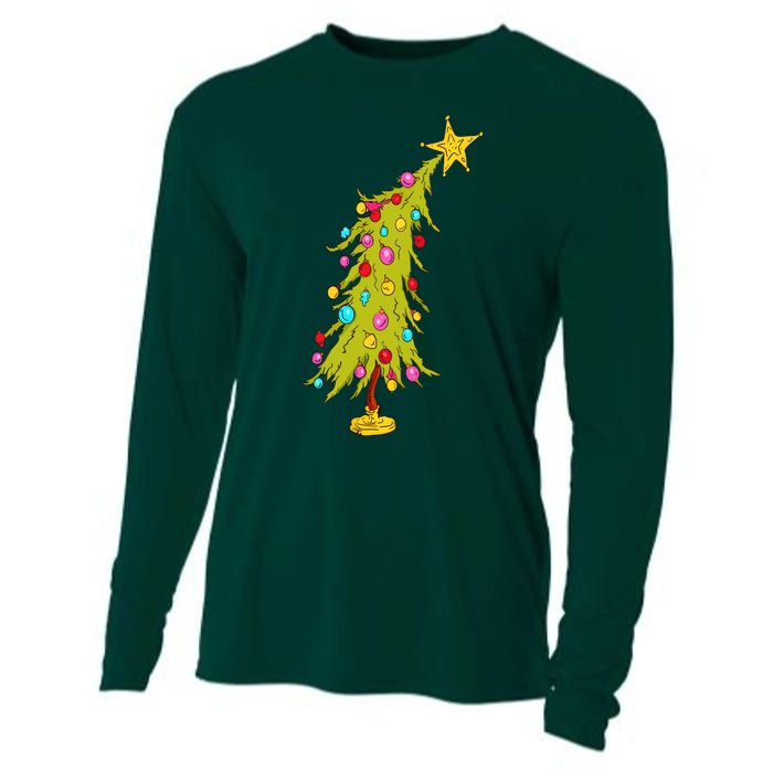 Christmas Tree Trendy Christmas Tree Cooling Performance Long Sleeve Crew