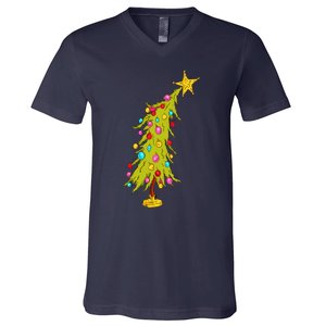 Christmas Tree Trendy Christmas Tree V-Neck T-Shirt