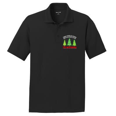 Christmas Tree Tops Glisten And Children Listen To Nothing Gift PosiCharge RacerMesh Polo