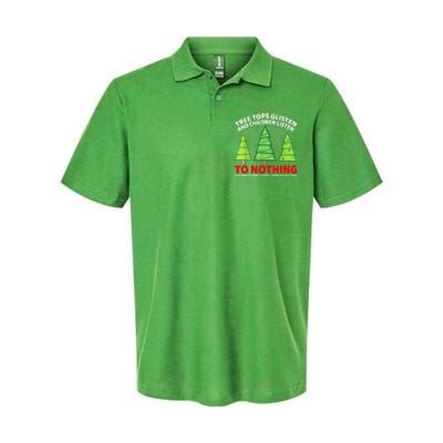 Christmas Tree Tops Glisten And Children Listen To Nothing Gift Softstyle Adult Sport Polo