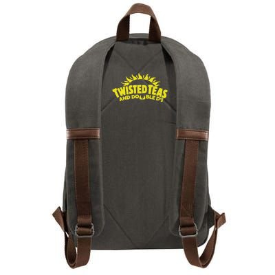 Cool Twisted Teas And Double DS Front And Back Cotton Canvas Backpack