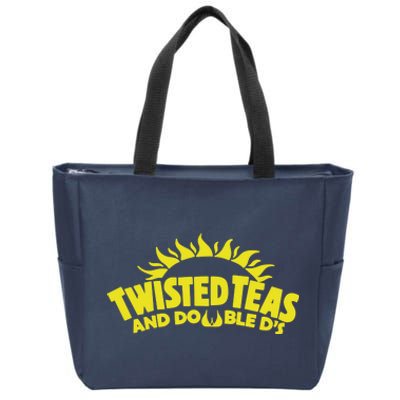 Cool Twisted Teas And Double DS Front And Back Zip Tote Bag