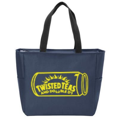 Cool Twisted Teas And Double DS Front And Back Zip Tote Bag