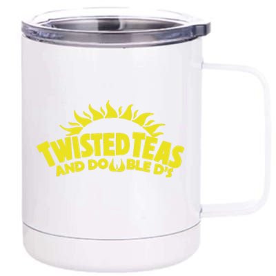 Cool Twisted Teas And Double DS Front And Back 12 oz Stainless Steel Tumbler Cup