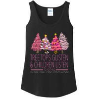 Christmas Tree Tops Glisten And Children Listen To Nothing Ladies Essential Tank