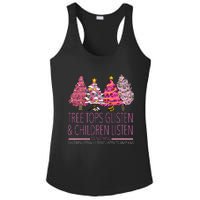 Christmas Tree Tops Glisten And Children Listen To Nothing Ladies PosiCharge Competitor Racerback Tank