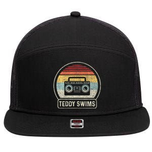 Cassette Tape T.E.D.D.Y Swims 90s Music 7 Panel Mesh Trucker Snapback Hat