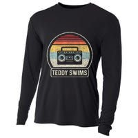 Cassette Tape T.E.D.D.Y Swims 90s Music Cooling Performance Long Sleeve Crew