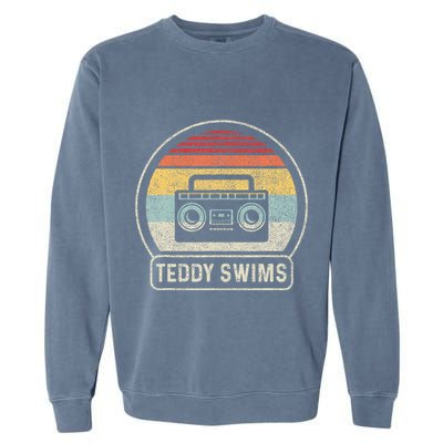 Cassette Tape T.E.D.D.Y Swims 90s Music Garment-Dyed Sweatshirt