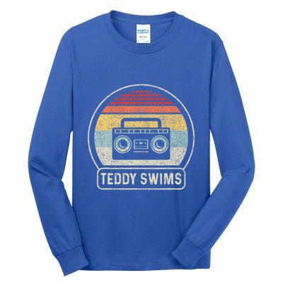 Cassette Tape T.E.D.D.Y Swims 90s Music Tall Long Sleeve T-Shirt