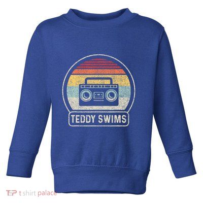 Cassette Tape T.E.D.D.Y Swims 90s Music Toddler Sweatshirt