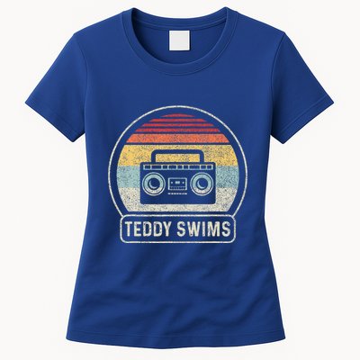 Cassette Tape T.E.D.D.Y Swims 90s Music Womens T-Shirt