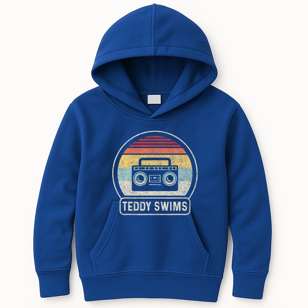 Cassette Tape T.E.D.D.Y Swims 90s Music Kids Hoodie