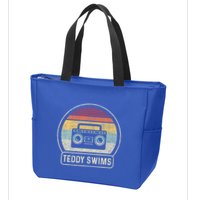 Cassette Tape T.E.D.D.Y Swims 90s Music Zip Tote Bag