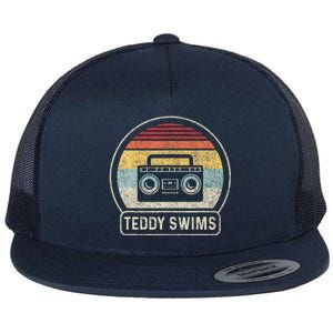 Cassette Tape T.E.D.D.Y Swims 90s Music Flat Bill Trucker Hat