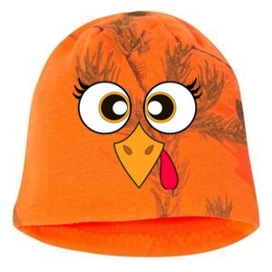 Cute Thanksgiving Turkey Face Turkey Day Kati - Camo Knit Beanie