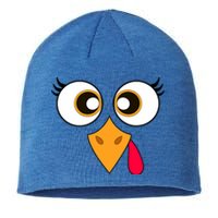 Cute Thanksgiving Turkey Face Turkey Day Sustainable Beanie