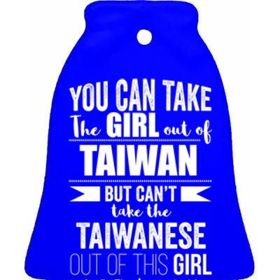 Can Take The Out Of Taiwan Pride Taiwanese Proud Funny Gift Ceramic Bell Ornament