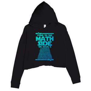 Come To The Math Side We Have Pi Gift 3 14 Day Math Geek Gift Crop Fleece Hoodie