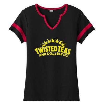 Cool Twisted Teas And Double Ds Ladies Halftime Notch Neck Tee