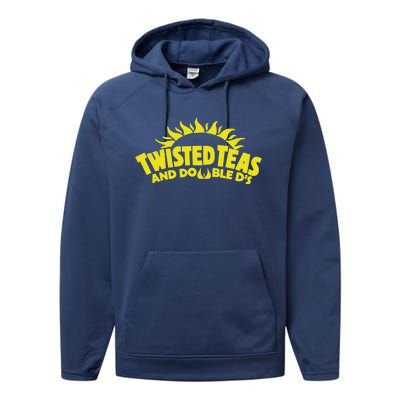 Cool Twisted Teas And Double Ds Performance Fleece Hoodie