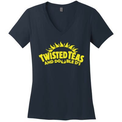 Cool Twisted Teas And Double Ds Women's V-Neck T-Shirt