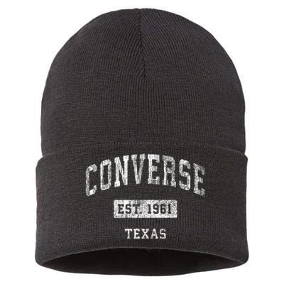 C.O.N.V.E.R.S.E Texas Tx Vintage Sustainable Knit Beanie