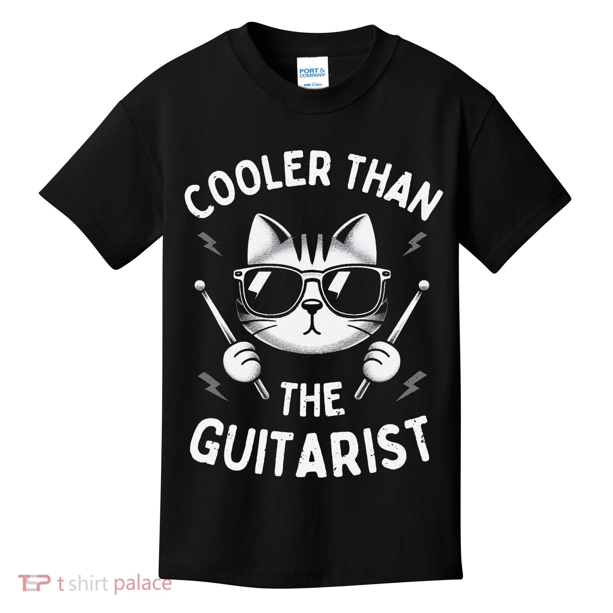 Cooler Than The Guitarist  Funny Drummer Gift Kids T-Shirt