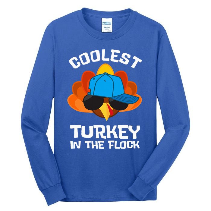 Coolest Turkey  Thanksgiving  Turkey Tall Long Sleeve T-Shirt