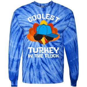 Coolest Turkey  Thanksgiving  Turkey Tie-Dye Long Sleeve Shirt