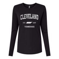 Cleveland Tennessee Tn Vintage Sports Womens Cotton Relaxed Long Sleeve T-Shirt