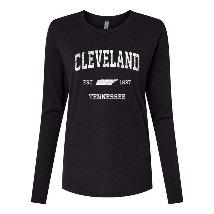 Cleveland Tennessee Tn Vintage Sports Womens Cotton Relaxed Long Sleeve T-Shirt