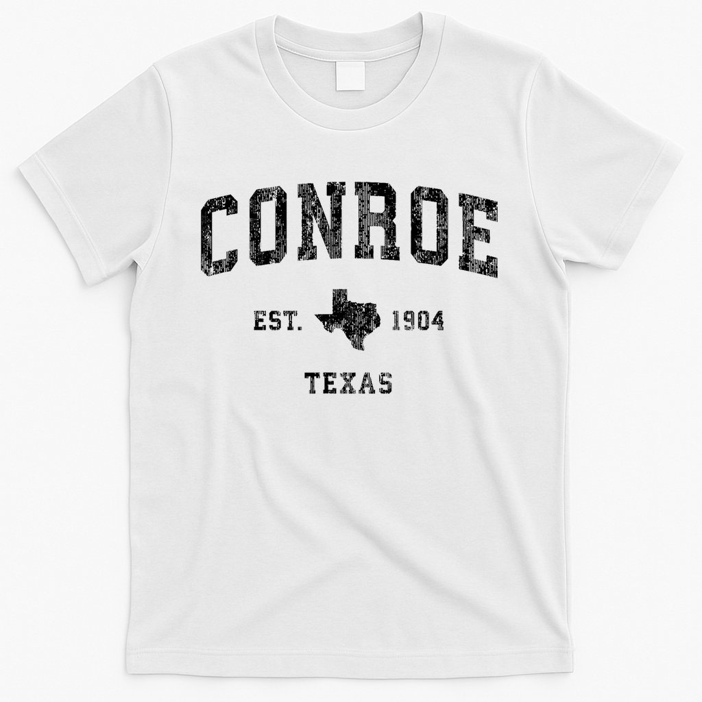Conroe Texas Tx Vintage Athletic Sports Design T-Shirt